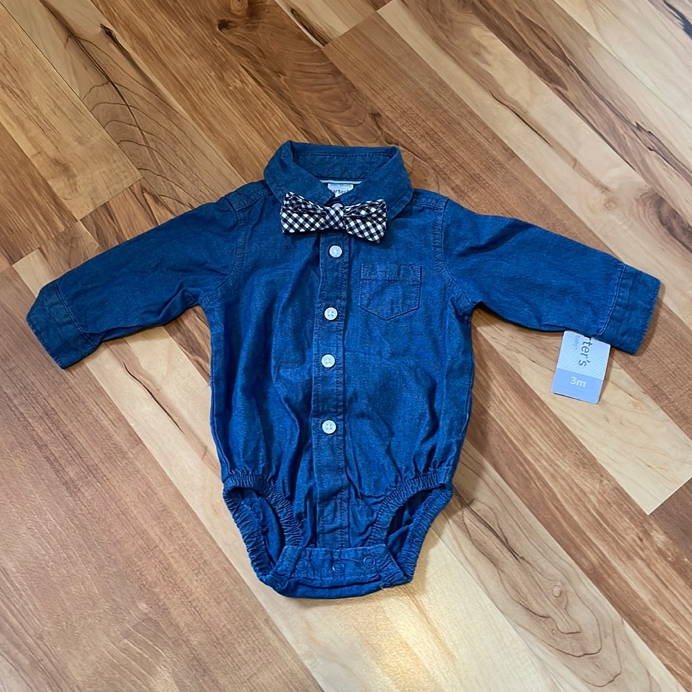 Carter’s Onesie & Bow Tie NWT Size 3 Months